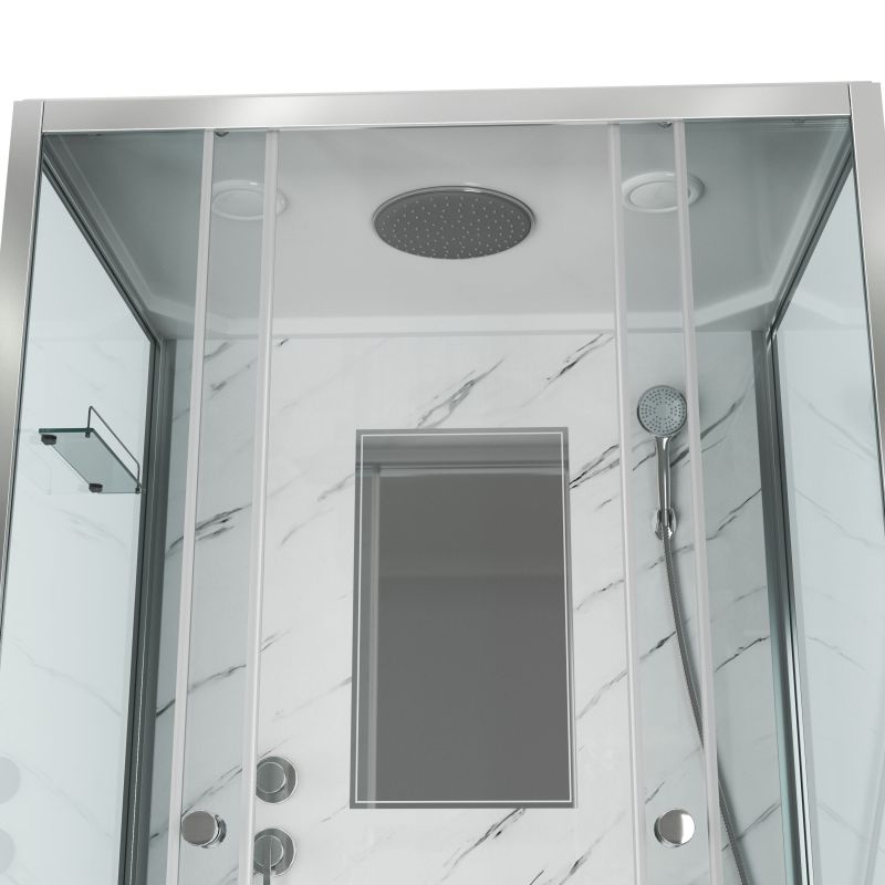 Душевая кабина NIAGARA LUXE NG-7772QM (1200x900х2100) низкий поддон стенки МРАМОР 4 места