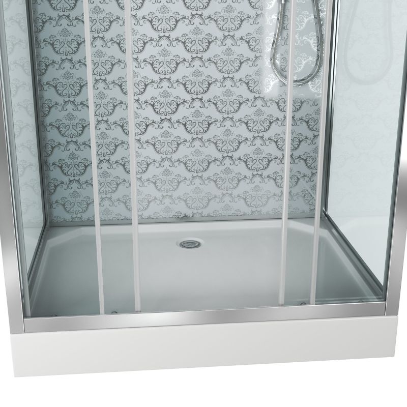 Душевая кабина NIAGARA LUXE NG-7772QW (1200x900х2100) низкий поддон стенки СЕРЕБРО 4 места