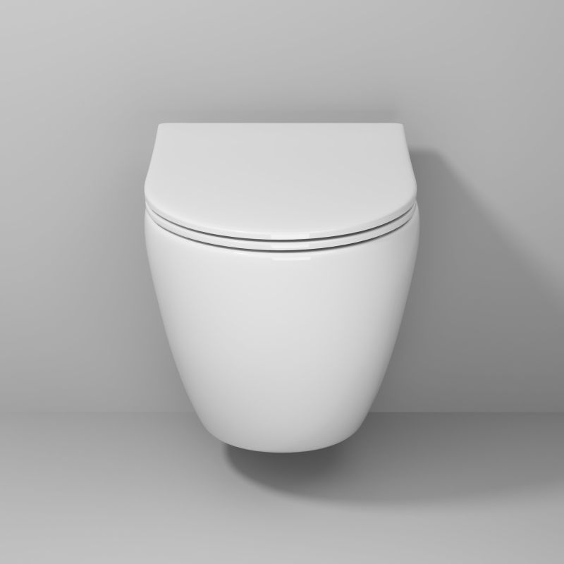 Унитаз Vista NG-9301 (495*365*375) подвесной БЕЗОБОДКОВЫЙ с тонкой крышкой, 1 место