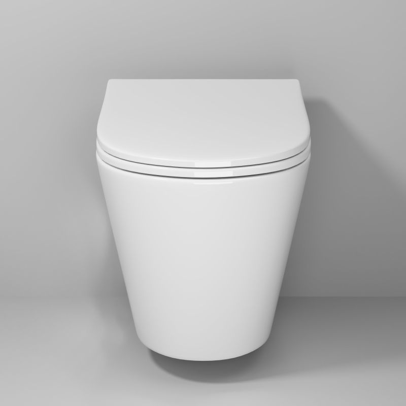 Унитаз Vista NG-9302 (495*365*375) подвесной БЕЗОБОДКОВЫЙ с тонкой крышкой, 1 место