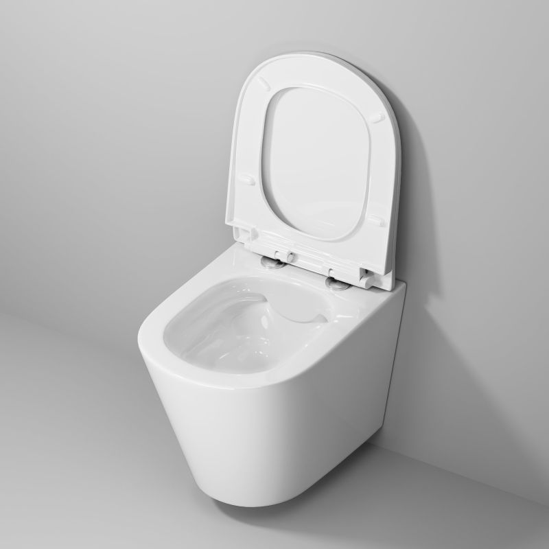 Унитаз Vista NG-9302 (495*365*375) подвесной БЕЗОБОДКОВЫЙ с тонкой крышкой, 1 место