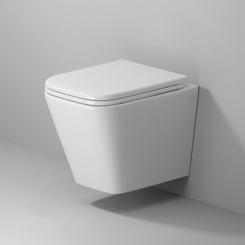 Унитаз Atrio NG-9303 (520*360*365) подвесной БЕЗОБОДКОВЫЙ с тонкой крышкой, 1 место