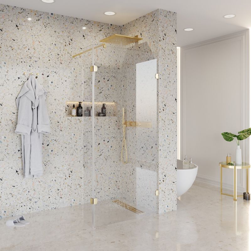 Душевая перегородка Niagara NG-642-12 GOLD (120x195), 1 место