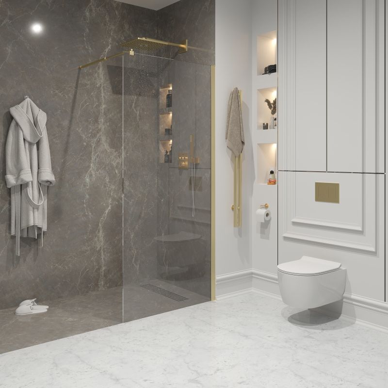 Душевая перегородка Niagara NG-643-11 GOLD (110x195), 1 место