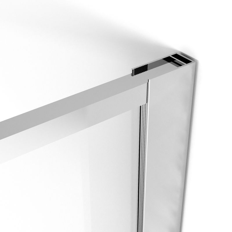 Душевая перегородка Niagara NG-660-90 (90*195) хром, стекло прозрачное с рисунком, 1 место