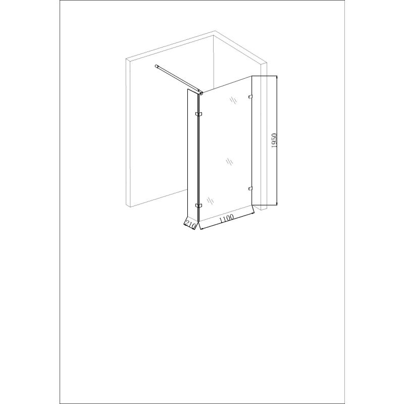 Душевая перегородка Niagara NG-662-11 (110x195), 1 место