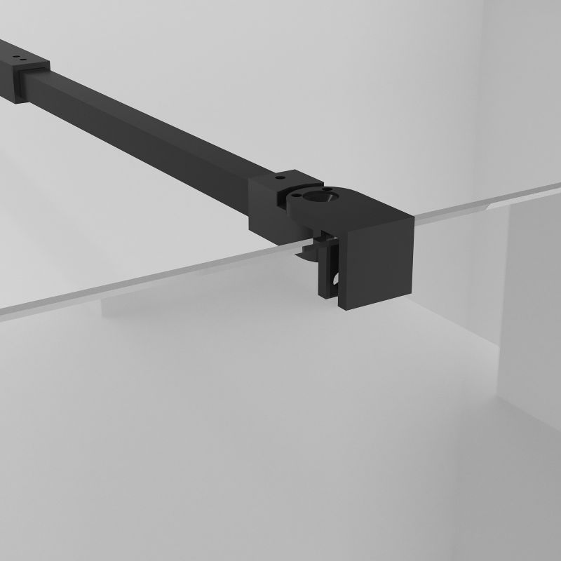 Душевая перегородка Niagara NG-670-10ВLACK (100*195) черный матовый, стекло прозрачное,1 место