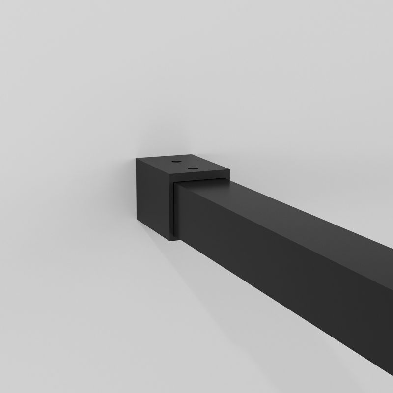 Душевая перегородка Niagara NG-670-10ВLACK (100*195) черный матовый, стекло прозрачное,1 место