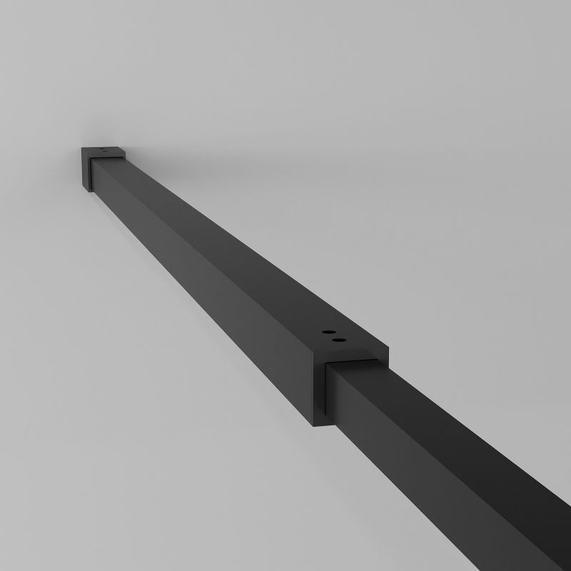 Душевая перегородка Niagara NG-680-10BLACK (100*195) черный матовый, стекло прозрачное с рисунком,1 место