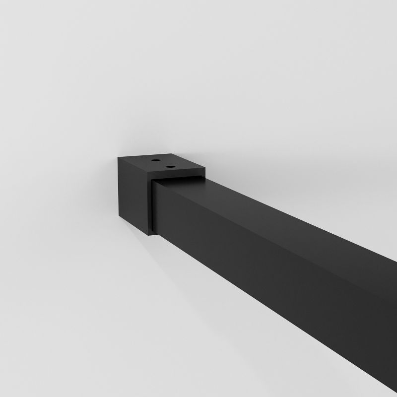 Душевая перегородка Niagara NG-680-90BLACK (90*195) черный матовый, стекло прозрачное с рисунком,1 место