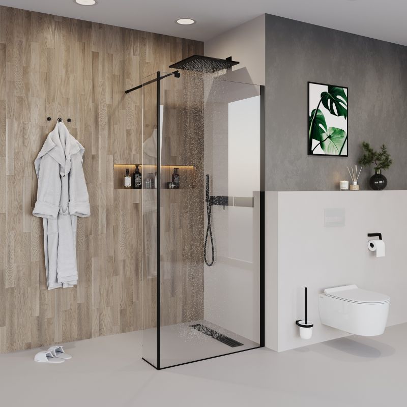 Душевая перегородка Niagara NG-684-12 BLACK (120x195), 1 место