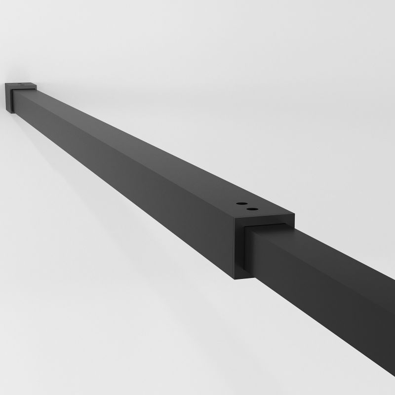 Душевая перегородка Niagara NG-686-10BLACK (100*195) черный матовый, стекло прозрачное с рисунком,1 место