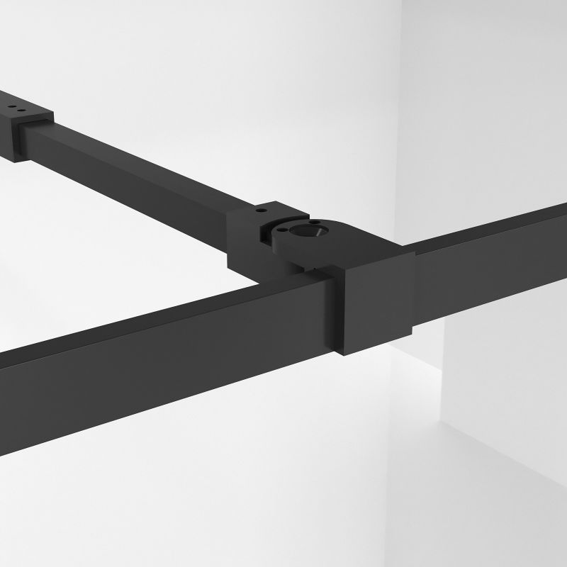 Душевая перегородка Niagara NG-688-12BLACK (120*195) черный матовый, стекло прозрачное с рисунком,1 место