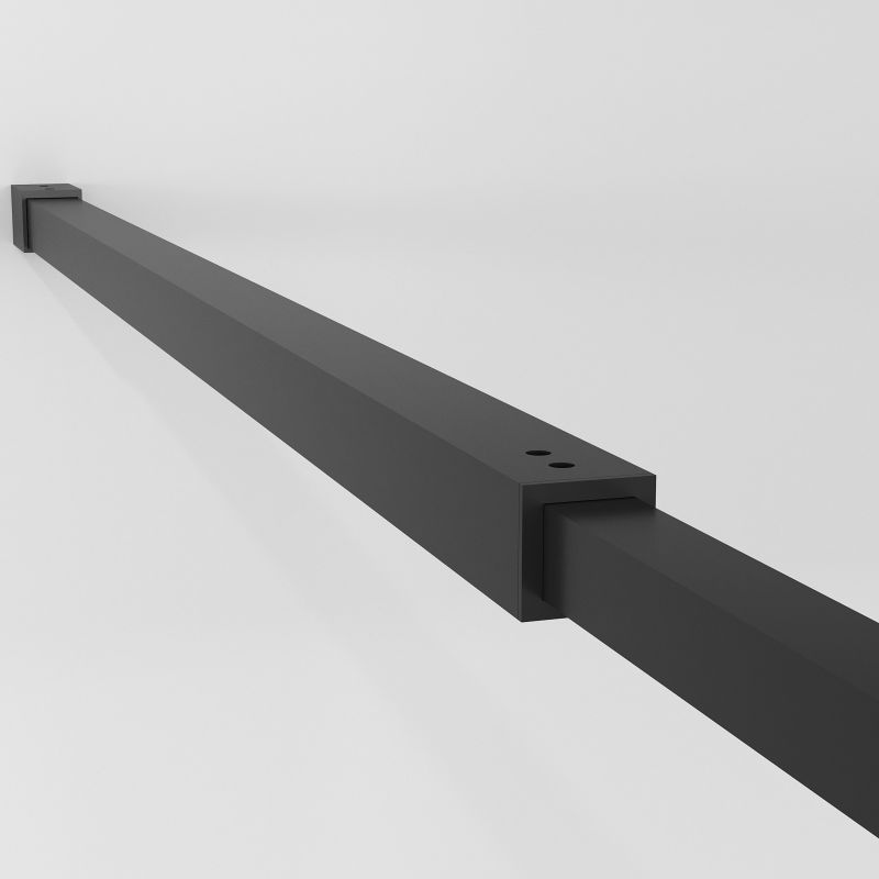 Душевая перегородка Niagara NG-688-12BLACK (120*195) черный матовый, стекло прозрачное с рисунком,1 место