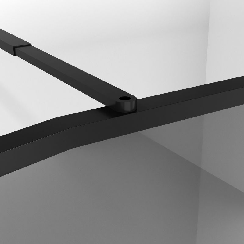 Душевая перегородка Niagara NG-689-10TBLACK (100*200) черный матовый, стекло тонированное,1 место