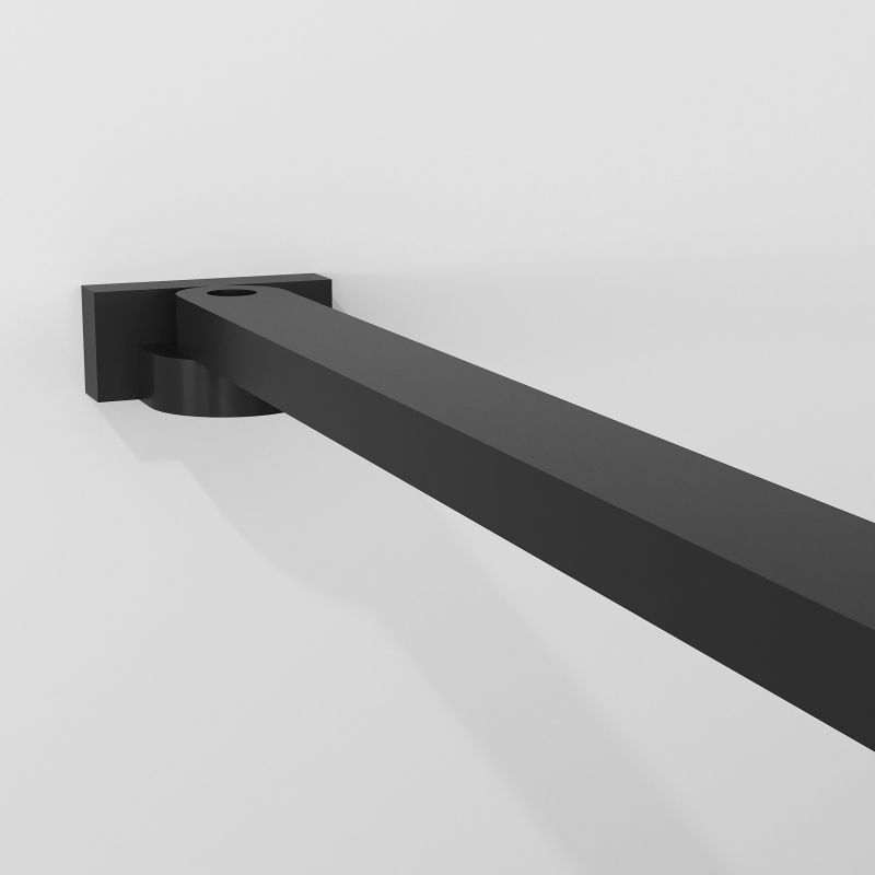 Душевая перегородка Niagara NG-689-10TBLACK (100*200) черный матовый, стекло тонированное,1 место