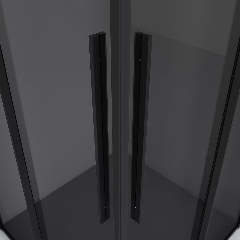 Душевой уголок Niagara NG-2822-34BLACK (80*80*195) квадрат, раздвижная, черный матовый, стекл тонирован,1 м