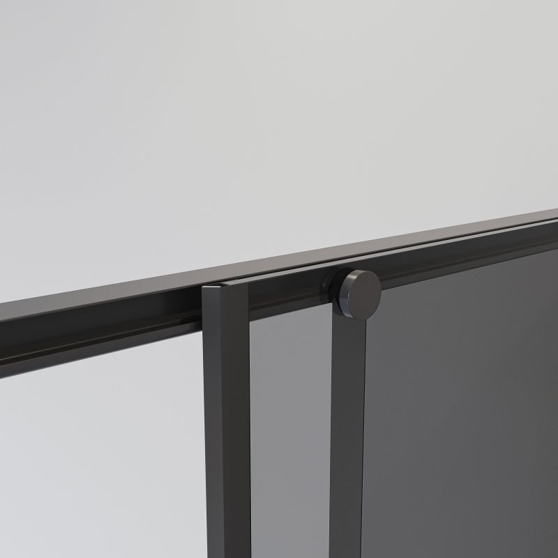 Душевой уголок Niagara NG-2822-34BLACK (80*80*195) квадрат, раздвижная, черный матовый, стекл тонирован,1 м