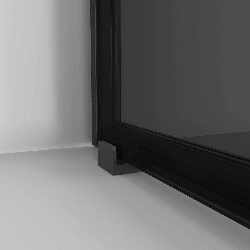 Душевой уголок Niagara NG-2822-34BLACK (80*80*195) квадрат, раздвижная, черный матовый, стекл тонирован,1 м