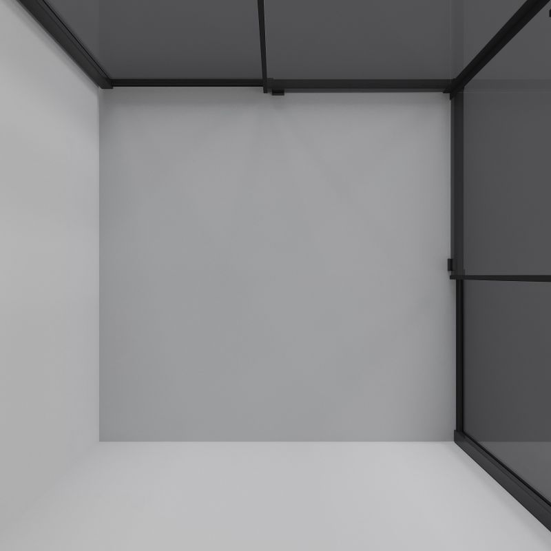 Душевой уголок Niagara NG-2824-34BLACK (100*100*195) квадрат, раздвижная, черный матовый, стекл тониров,1 м