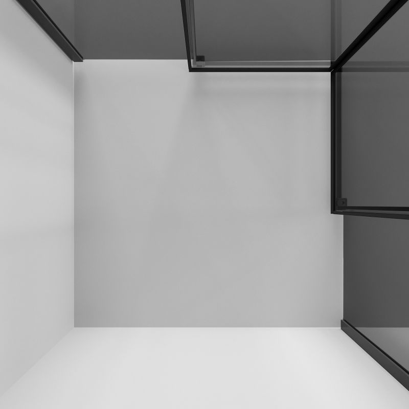 Душевой уголок Niagara NG-2829-34BLACK (90*90*195) квадрат, раздвижная, черный матовый, стекло тонирован,1м