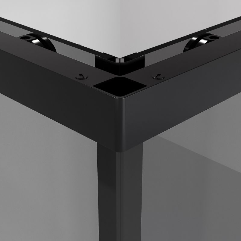 Душевой уголок Niagara NG-2829-34BLACK (90*90*195) квадрат, раздвижная, черный матовый, стекло тонирован,1м