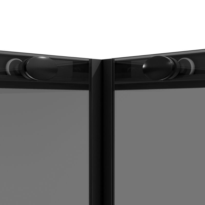 Душевой уголок Niagara NG-2829-34BLACK (90*90*195) квадрат, раздвижная, черный матовый, стекло тонирован,1м