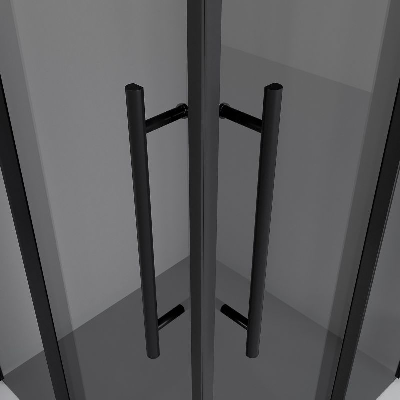 Душевой уголок Niagara NG-2830-34BLACK (100*100*195) квадрат, раздвижная, черный матовый, стекло тониров,1м