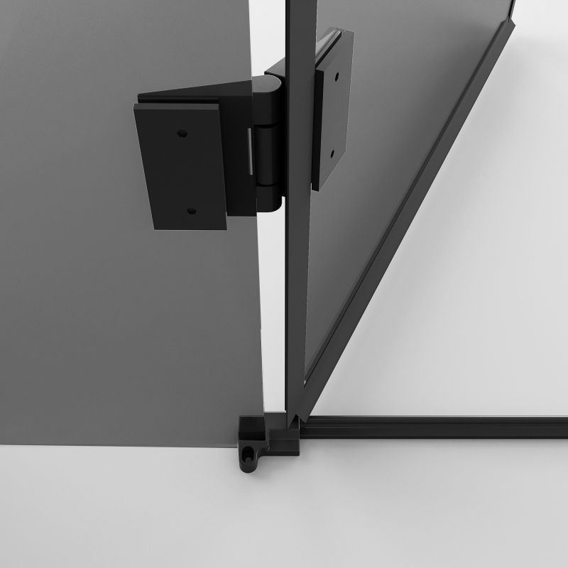 Душевой уголок Niagara NG-2831-34BLACK (90*90*195) квадрат, распашная, черный матовый, стекло тонирован,1 м