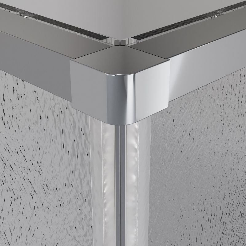 Душевой уголок Niagara NG-3622-34 (80*80*195) квадрат, раздвижная, хром, стекло шиншилла,1 место