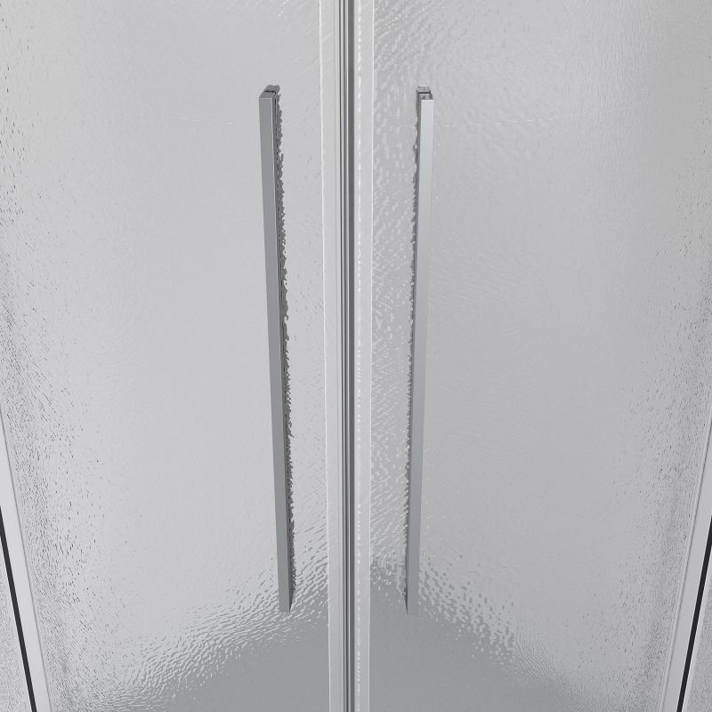 Душевой уголок Niagara NG-3625-34 (80*80*195) полукруг, раздвижная, хром, стекло шиншилла, 1 место