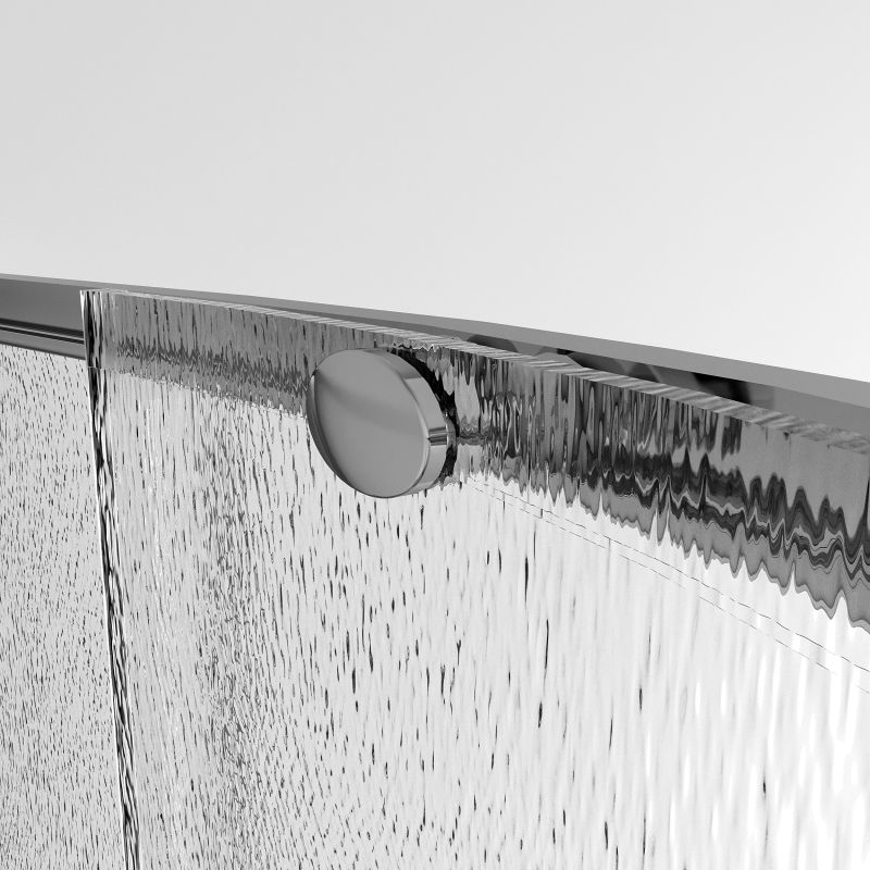 Душевой уголок Niagara NG-3627-34 (100*100*195) полукруг, раздвижная, хром, стекло шиншилла,1 место