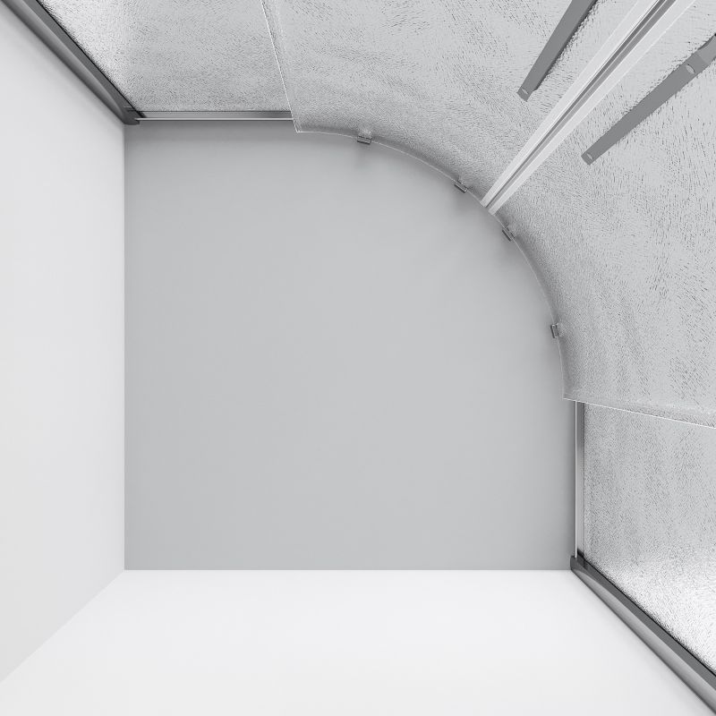 Душевой уголок Niagara NG-3627-34 (100*100*195) полукруг, раздвижная, хром, стекло шиншилла,1 место