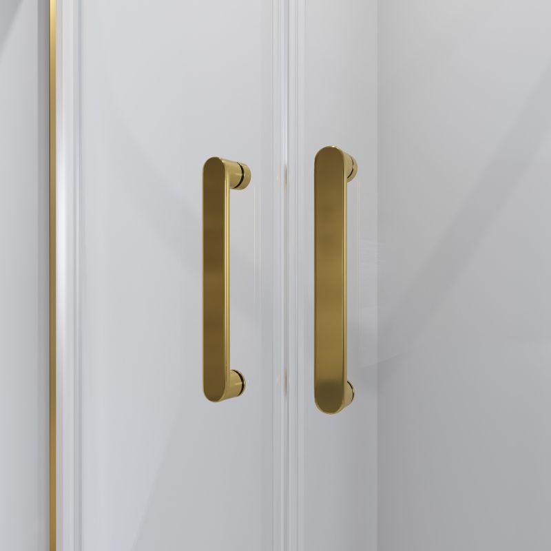 Душевой уголок Niagara NG-6406-08 GOLD (90*90*195) полукруг, двери раздвижные, 1 место