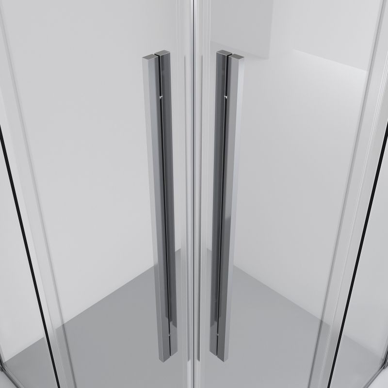 Душевой уголок Niagara NG-6623-34 (90*90*195) квадрат, раздвижная, хром, стекло прозрачное, 1 место