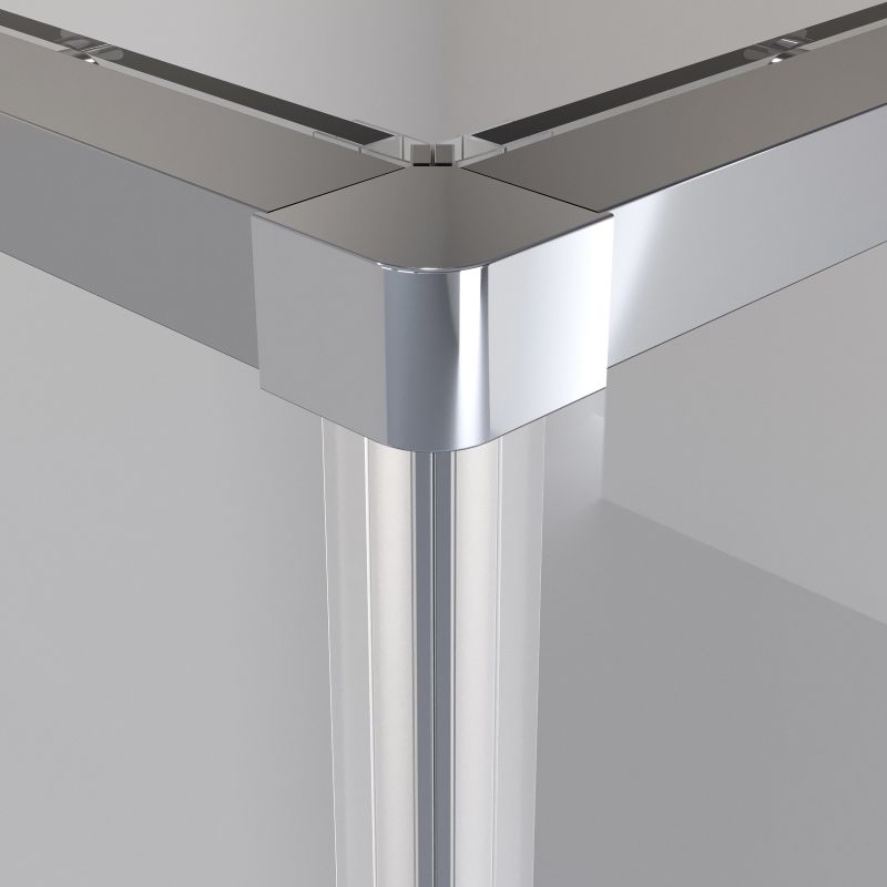 Душевой уголок Niagara NG-6624-34 (100*100*195) квадрат, раздвижная, хром, стекло прозрачное, 1 место