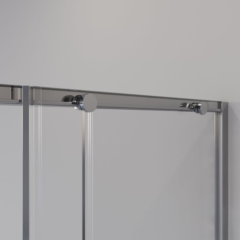 Душевой уголок Niagara NG-6624-34 (100*100*195) квадрат, раздвижная, хром, стекло прозрачное, 1 место