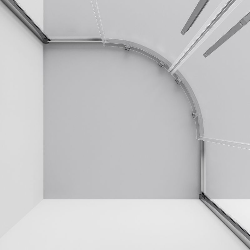 Душевой уголок Niagara NG-6625-34 (80*80*195) полукруг, раздвижная, хром, стекло прозрачное, 1 место