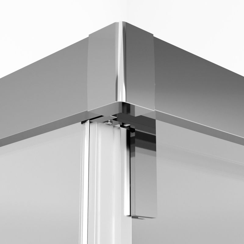 Душевой уголок Niagara NG-6633-34 (90*90*195) квадрат, раздвижная, хром, стекло прозрачное,1 место