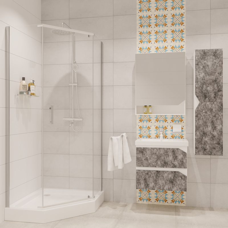 Душевой уголок Niagara NG-6634-08 (100*100*195) трапеция, дверь распашная, 1 место