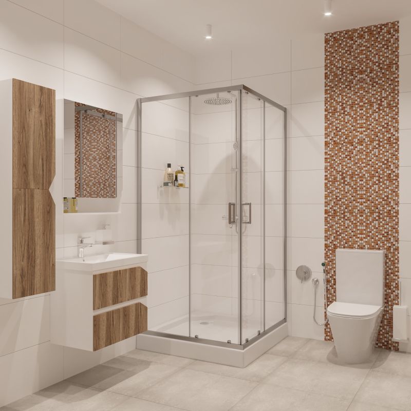 Душевой уголок Niagara NG-6688-08 (80*80*195) квадрат, двери раздвижные, 1 место