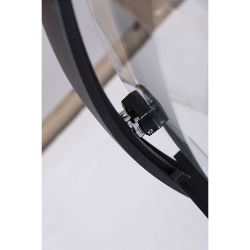 Душевой уголок Niagara NG-6821-08 BLACK (120*80*190) полукруг, двери раздвижные, 1 место