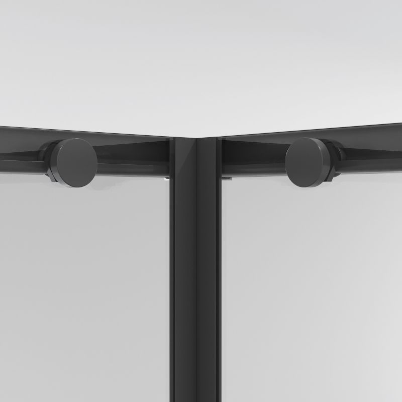 Душевой уголок Niagara NG-6823-34BLACK (90*90*195) квадрат, раздвижная, черный матов., стекло прозрач, 1 ме