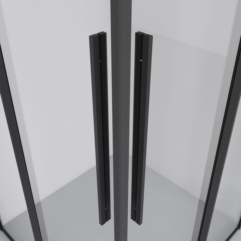 Душевой уголок Niagara NG-6823-34BLACK (90*90*195) квадрат, раздвижная, черный матов., стекло прозрач, 1 ме