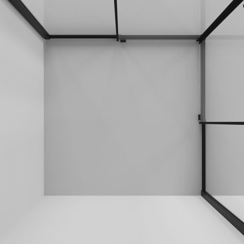 Душевой уголок Niagara NG-6823-34BLACK (90*90*195) квадрат, раздвижная, черный матов., стекло прозрач, 1 ме