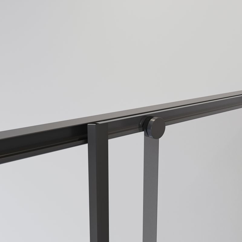 Душевой уголок Niagara NG-6823-34BLACK (90*90*195) квадрат, раздвижная, черный матов., стекло прозрач, 1 ме