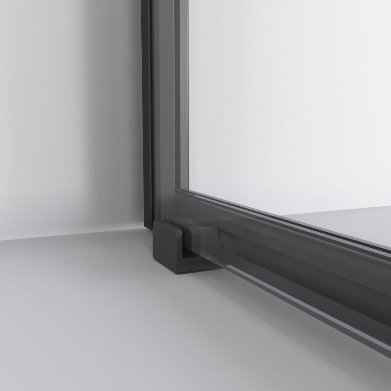 Душевой уголок Niagara NG-6823-34BLACK (90*90*195) квадрат, раздвижная, черный матов., стекло прозрач, 1 ме