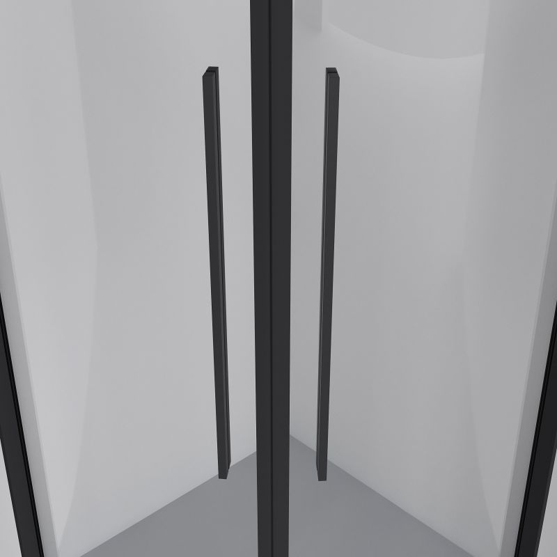 Душевой уголок Niagara NG-6826-34BLACK (90*90*195) полукруг, раздвижная, черный матов, стекло прозрач, 1 ме