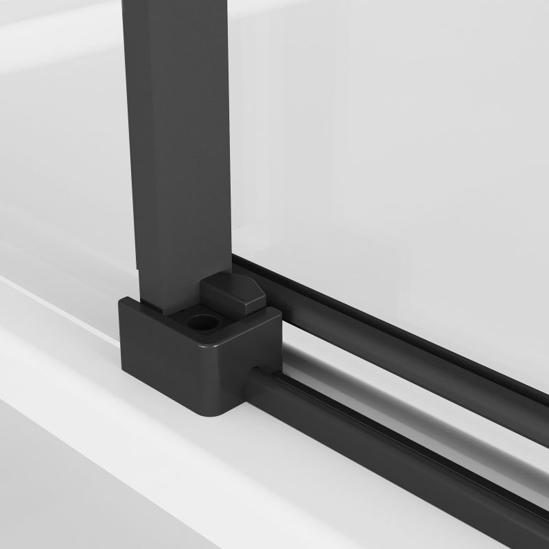 Душевой уголок Niagara NG-6828-34BLACK (80*80*195) квадрат, раздвижная, черный матовый, стекло прозрач.,1ме