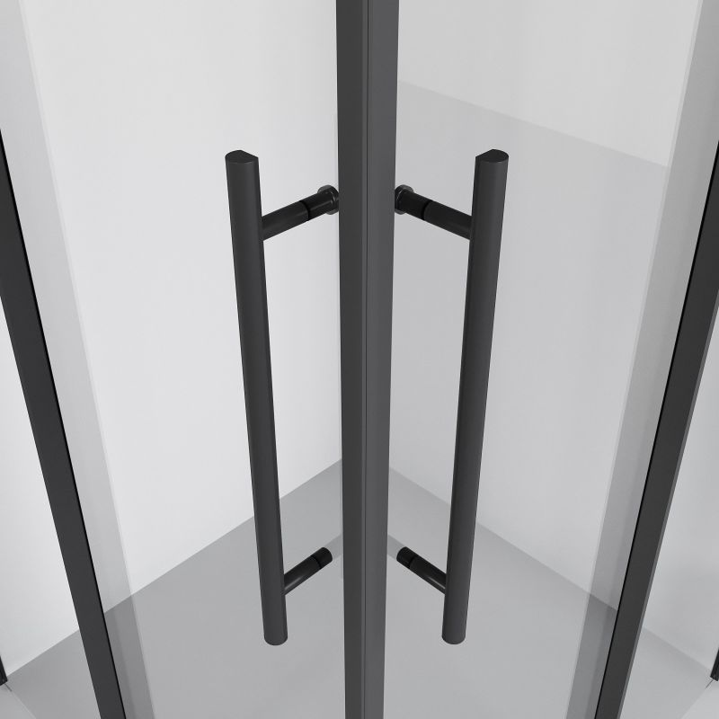 Душевой уголок Niagara NG-6829-34BLACK (90*90*195) квадрат, раздвижная, черный матовый, стекло прозрачн,1ме